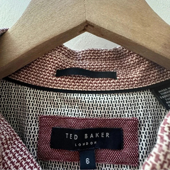 Ted Baker London Mens Medium Purple Heather Polo Short Sleeve Shirt Casual Adult - Picture 4 of 10